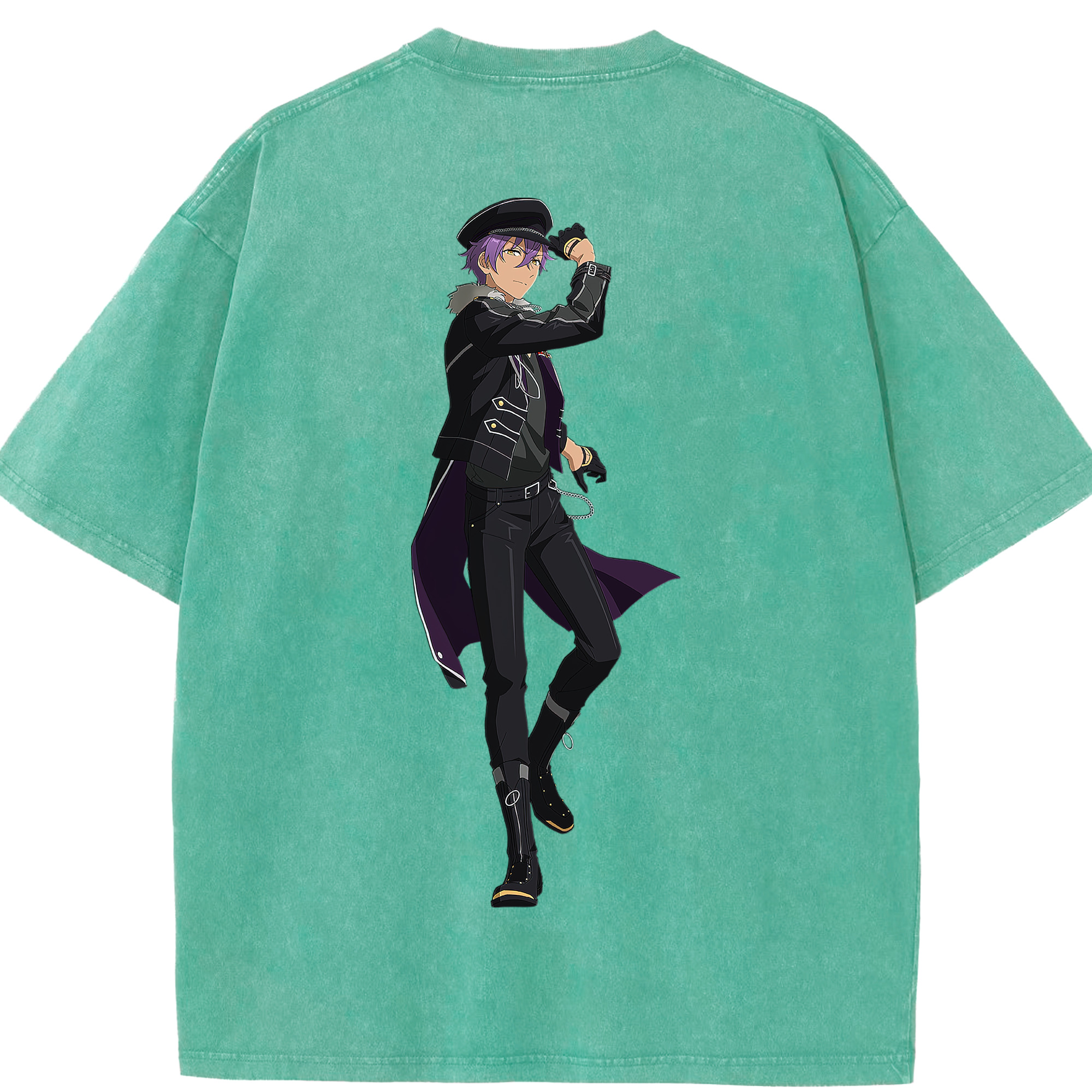 （画像用） あんさんぶるスターズ! Ensemble Stars 綿100% ヴィンテージ風 半袖Tシャツ（背面プリント）